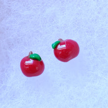 Load image into Gallery viewer, A pair of miniature apple earrings