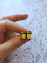 Load image into Gallery viewer, Pencil Stubs Metal Free Stud Earrings with Hypoallergenic Plastic Posts
