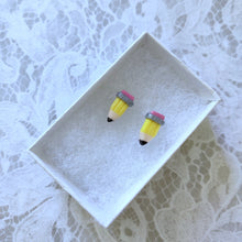 Load image into Gallery viewer, Pencil Stubs Metal Free Stud Earrings with Hypoallergenic Plastic Posts