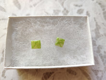 Load image into Gallery viewer, Square Faux Stone Metal-Free Stud Earrings with Hypoallergenic Plastic Posts