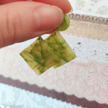 Load image into Gallery viewer, Simple Square Faux Stone Drop Earrings