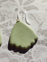 Load image into Gallery viewer, Shell Sage Green & Gold Speckled Earrings