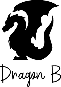 Medium Dragon Permanent Vinyl Decal - Chromatic Colors