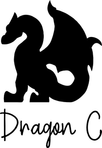 Medium Dragon Permanent Vinyl Decal - Chromatic Colors