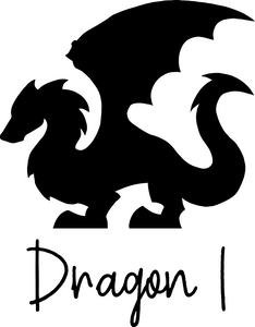 Medium Dragon Permanent Vinyl Decal - Chromatic Colors