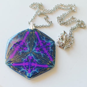 Triangle Aurora Galaxy Pendent - Glow in the Dark