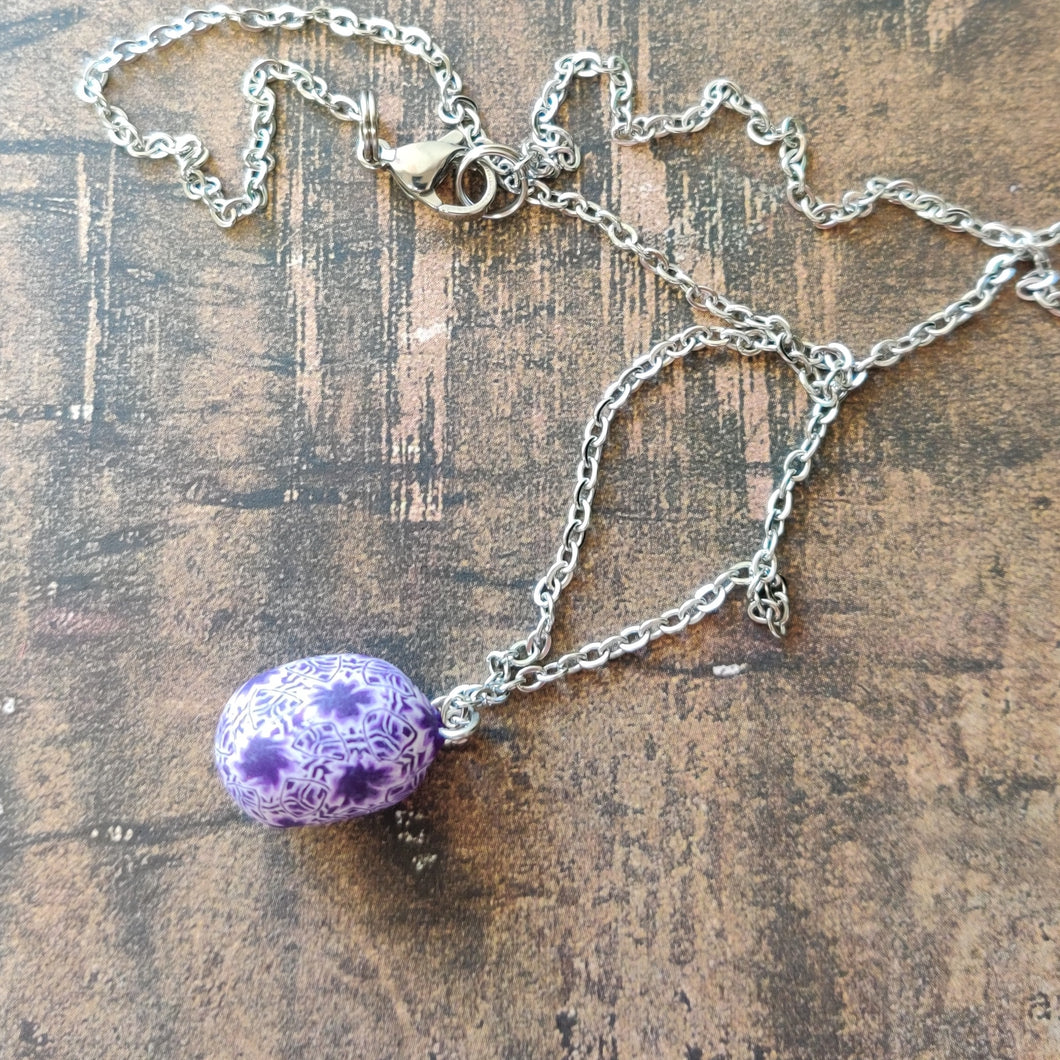 Purple Easter Egg Inspired Necklace