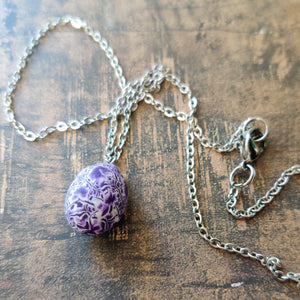 Purple Easter Egg Inspired Necklace