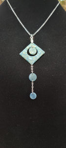 Empress Faux Stone Aquamarine Necklace