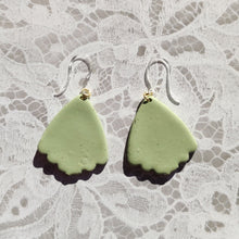 Load image into Gallery viewer, Shell Sage Green &amp; Gold Speckled Earrings
