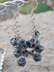 CUSTOM Dice Earrings - 7 Dice Dangle